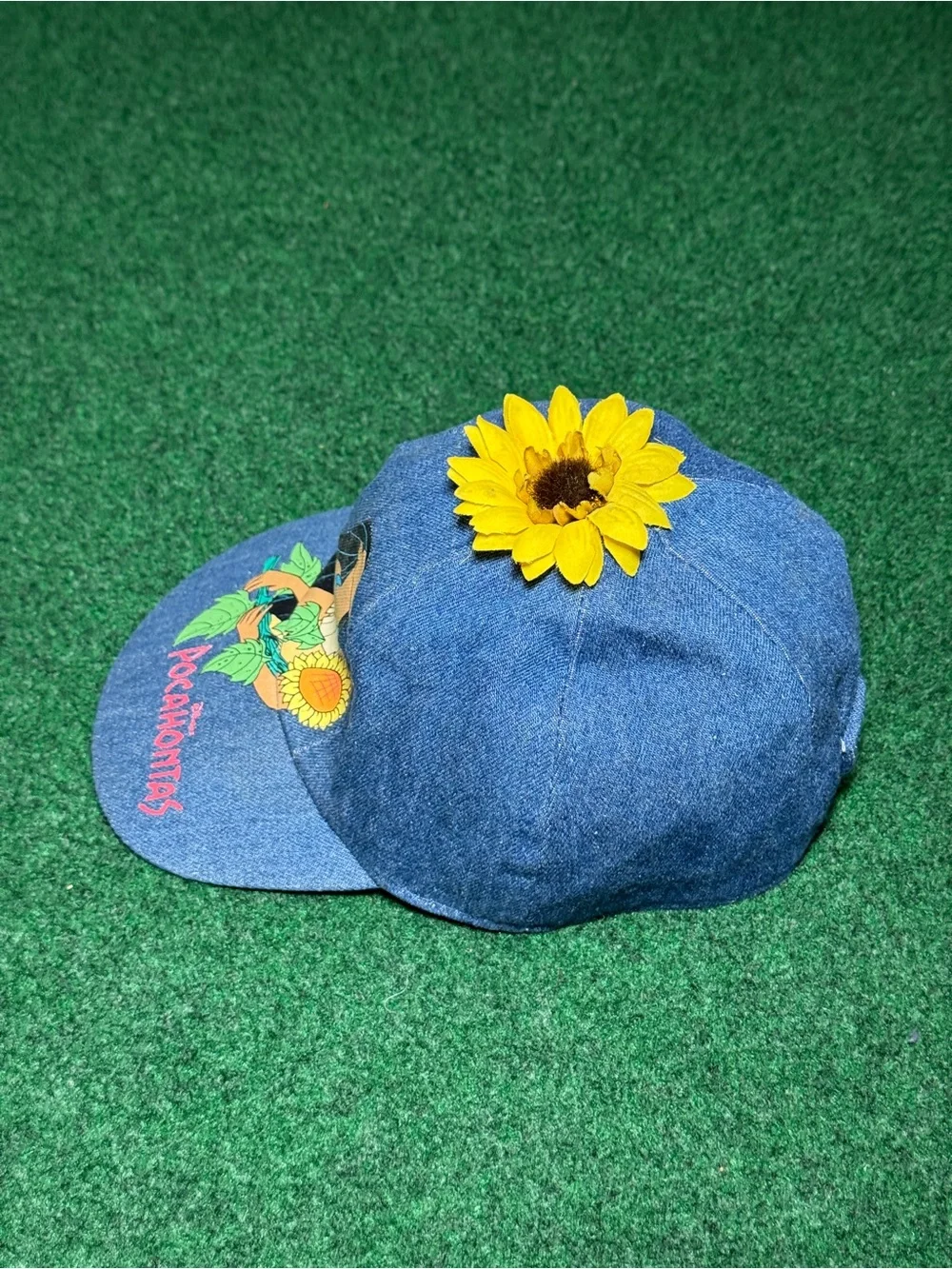 Pocahontas Vintage Kids Hat 90s Disney Movie Promo Princess Flower Cap Girls